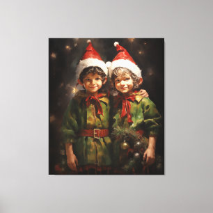 Elf Bestie Friends Canvas Print