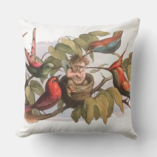 Elf Bird Sprite Pixie Brownie Fairy Tale Cushion