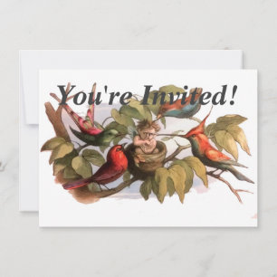 Elf Bird Sprite Pixie Brownie Fairy Tale Invitation