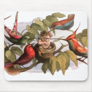 Elf Bird Sprite Pixie Brownie Fairy Tale Mouse Mat
