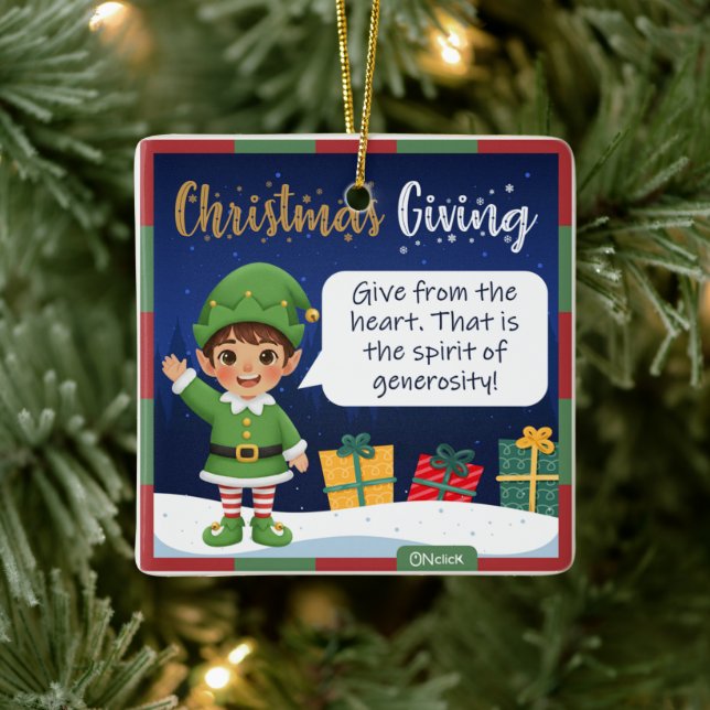 Elf Boy Christmas Ornament (Tree)