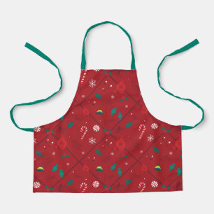 Elf Candy Chequered Pattern Apron