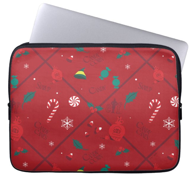 Elf Candy Chequered Pattern Laptop Sleeve (Front)