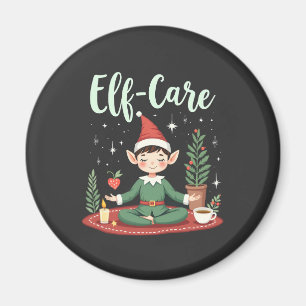 Elf Care Funny Christmas Elf Magical Self Care Magnet