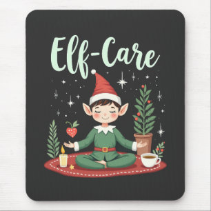 Elf Care Funny Christmas Elf Magical Self Care Mouse Mat