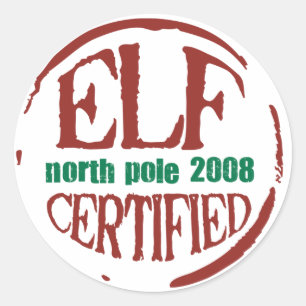 elf certified stamp sticker