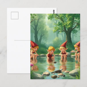 Elf Children Postcard