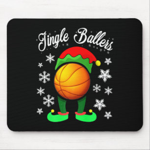 Elf Christmas Basketball Matching Family Group Par Mouse Mat