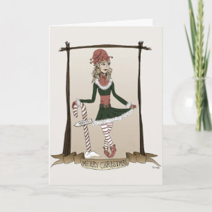 Elf Christmas Card