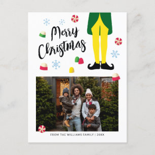 Elf Christmas Card with Photo