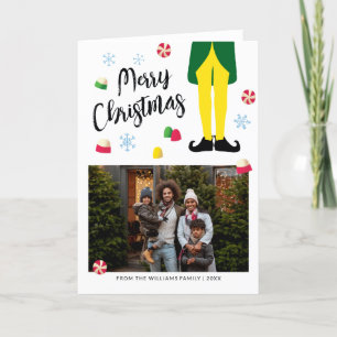 Elf Christmas Card with Photo