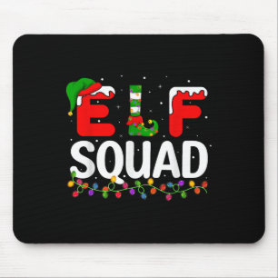 Elf Christmas Family Matching Xmas Pajama Elf Squa Mouse Mat