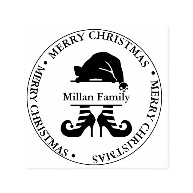 Elf Christmas Girl theme Self-inking Stamp (Design)