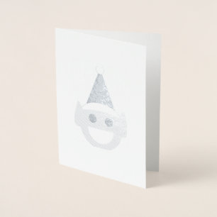 Elf Christmas Holiday Cute Fun Smiling Happy Foil Card