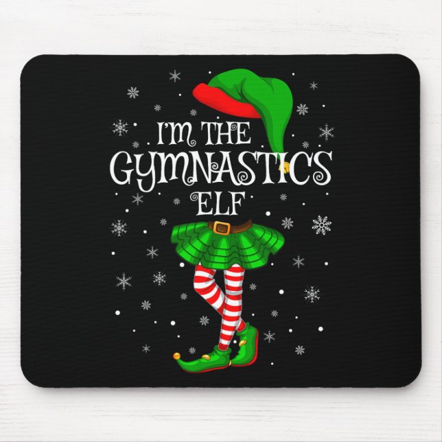 Elf Christmas Matching Family Women Girls Elf  Mouse Mat (Front)