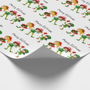 ELF Christmas Pattern Wrapping Paper