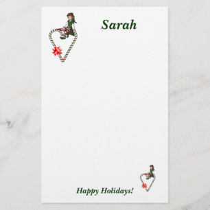 Elf Christmas Personalised Stationery Note Paper