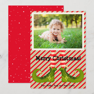 Elf Christmas Photo Holiday Card