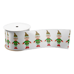 Elf Christmas  Satin Ribbon