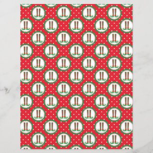 Elf Christmas Scrapbook Paper