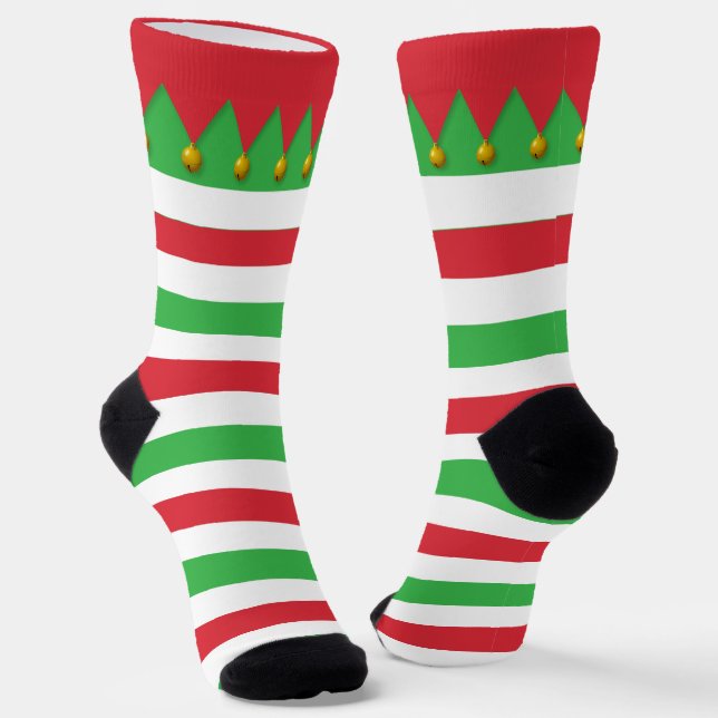 Elf Christmas  Socks (Angled)