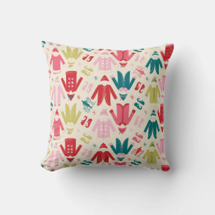 Elf Colorful Coat and Shoes Pattern Cushion
