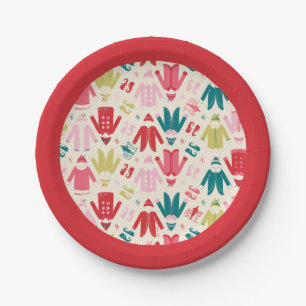 Elf Colorful Coat and Shoes Pattern Paper Plate