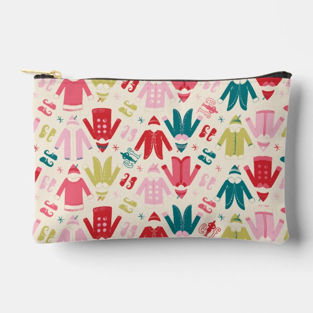 Elf Colourful Coat and Shoes Pattern Accessory Pouch (Front)