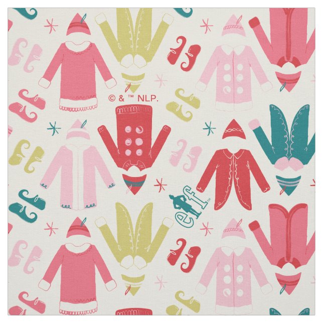 Elf Colourful Coat and Shoes Pattern Fabric (Swatch)