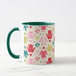 Elf Colourful Coat and Shoes Pattern Mug
