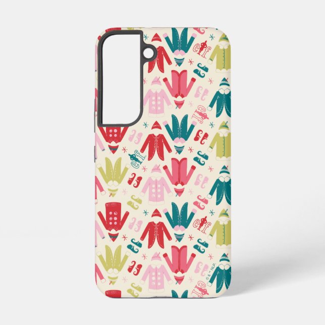 Elf Colourful Coat and Shoes Pattern Samsung Galaxy S22 Case (Back)