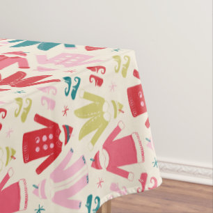 Elf Colourful Coat and Shoes Pattern Tablecloth