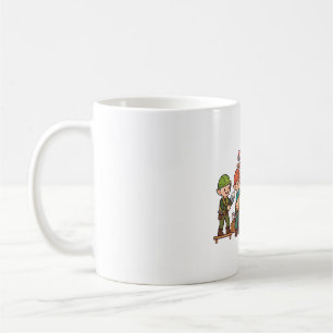 Elf Construction Crew Gingerbread House Coffee Mug