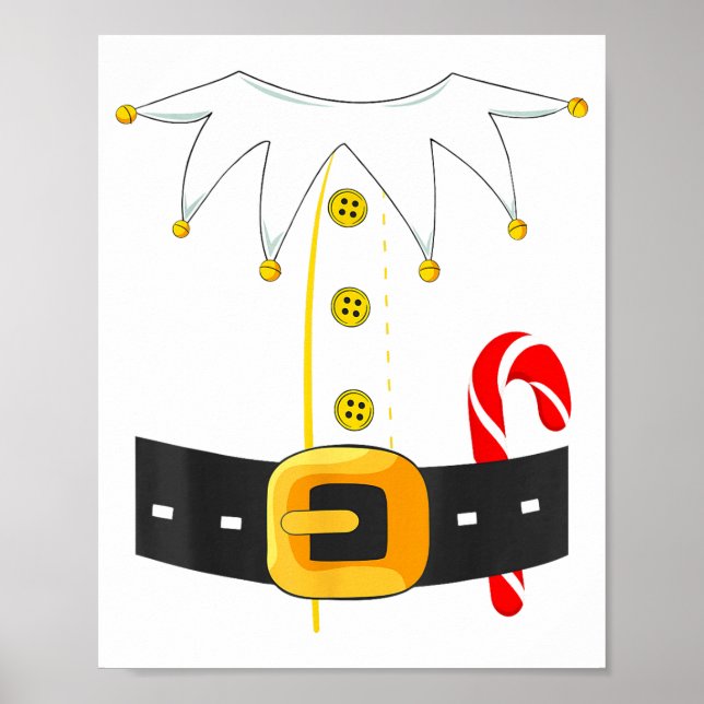 Elf Costume Christmas Holiday Men Women Kids  Poster (Front)