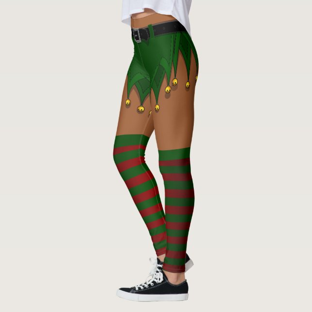 Elf Costume Leggings African Christmas Elf Pants (Left)