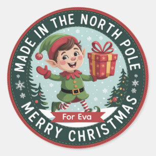 🧵 Elf-Crafted Holiday Badge Sticker