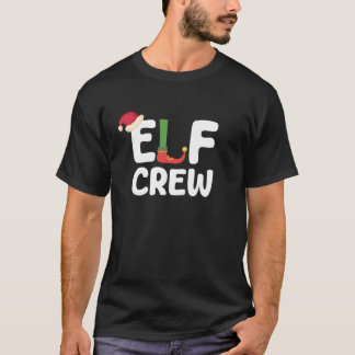 Elf Crew Christmas Family Matching Pyjamas Holiday T-Shirt