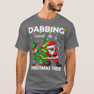 Elf Dabbing Santa Shirt Kids Boys Men Claus Dab