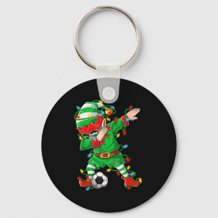 Elf Dabbing Soccer Player Christmas Dab Xmas  Key Ring
