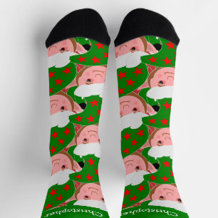 Elf Design Christmas Socks