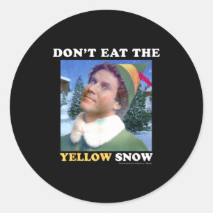 Elf Don't Eat The Yellow Snow  Classic Round Sticker