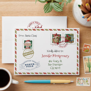 Elf Envelope for Letters from Santa Claus