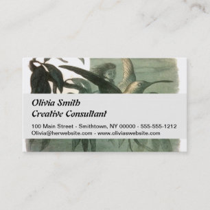 Elf Fairies Elves Moon Night Scene Bird Flying  Business Card