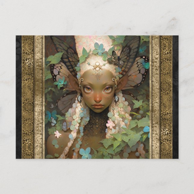 Elf Fairy Girl Fantasy Art Postcard (Front)