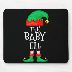 Elf Family Christmas Funny The Baby Elf Sweater Bo Mouse Mat