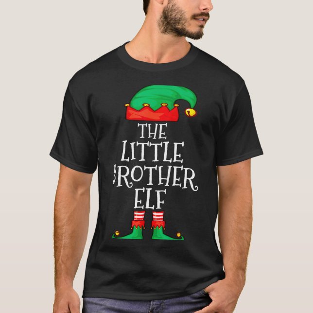 Elf Family Christmas Little Brother Elf Sweater Me (Front)