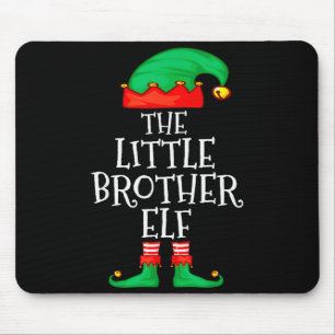 Elf Family Christmas Little Brother Elf Sweater Me Mouse Mat