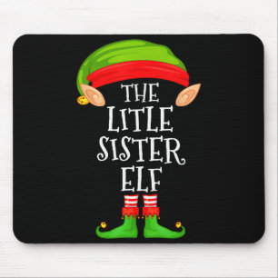 Elf Family Christmas Little Sister Elf Sweater Mat Mouse Mat