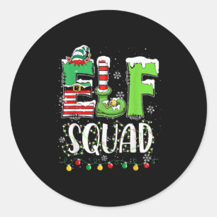 Elf Family Christmas Matching Pajamas Funny Xmas E Classic Round Sticker