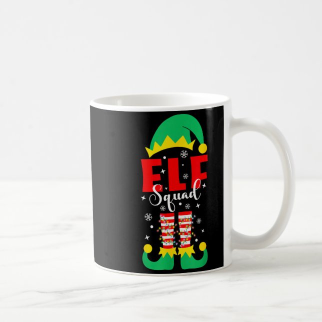 Elf Family Christmas Matching Pajamas Funny Xmas E Coffee Mug (Right)